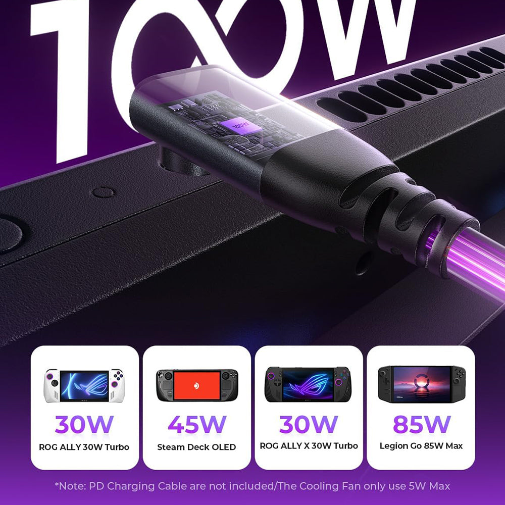 Hub-Ständer mit Kühler Lisen S1 für ROG / Lenovo / Razer / Aya / Logitech / Onexplayer Serie, Schwarz YL0423110005