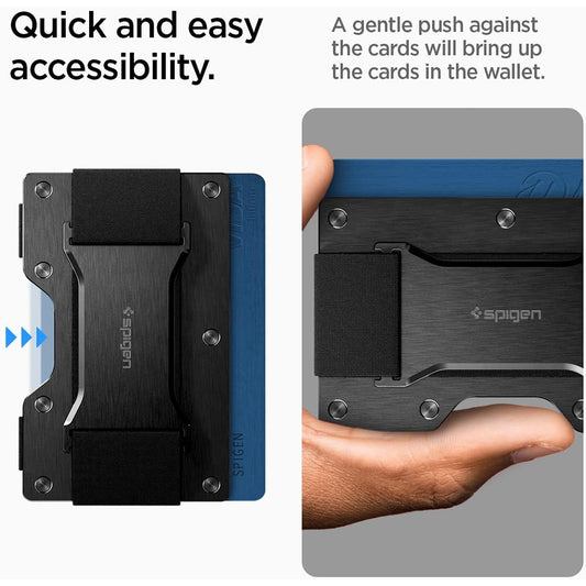 RFID-Schutzhalter Spigen S für Zahlungskarten, Schwarz AMP02898