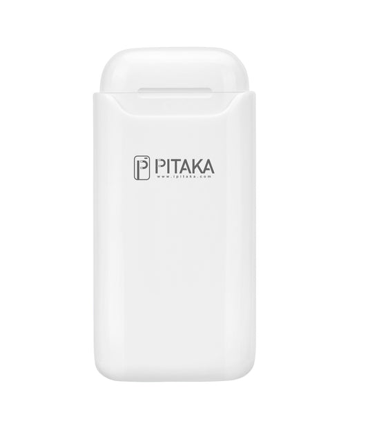 Pitaka Air Pal Essential kabelloser externer Akku für Apple Airpods Gen 1 / Gen 2, 1200 mAh, 5 W, Weiß AP1002