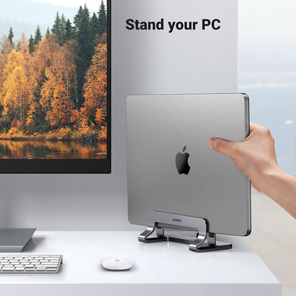 UGREEN LP258 Vertikaler Ständer (29277) für Laptops mit einer Dicke von 12 mm - 26 mm, Silber
