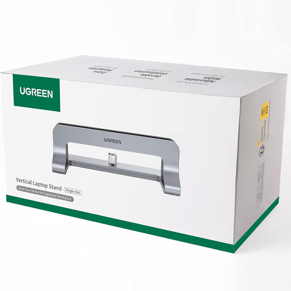 UGREEN LP258 Vertikaler Ständer (29277) für Laptops mit einer Dicke von 12 mm - 26 mm, Silber