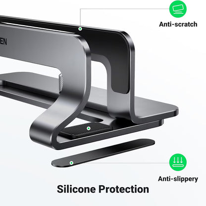 UGREEN LP258 Vertikaler Ständer (29277) für Laptops mit einer Dicke von 12 mm - 26 mm, Silber
