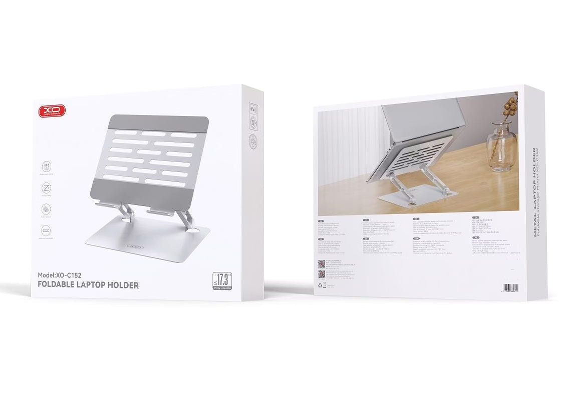 XO Design C152 Ständer für Laptop max. 17,3 Zoll, Silber