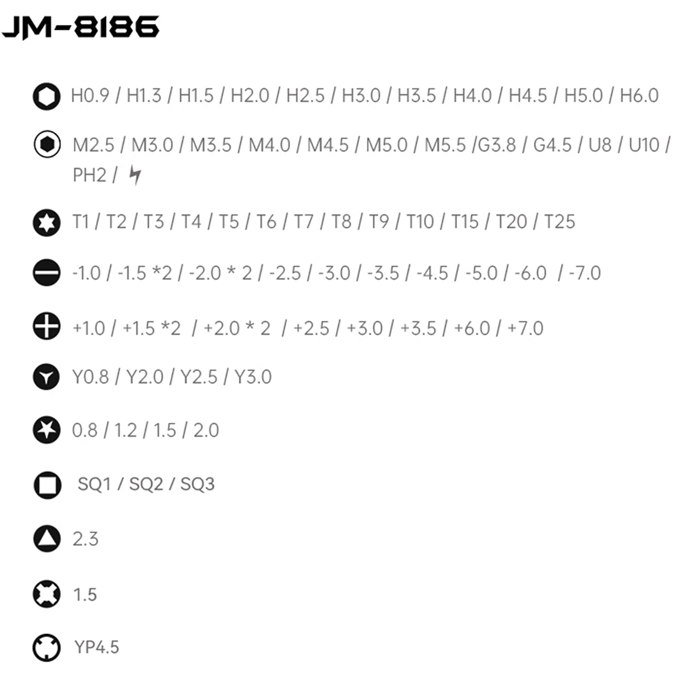 Schraubendreher Jakemy JM-8186, 83in1