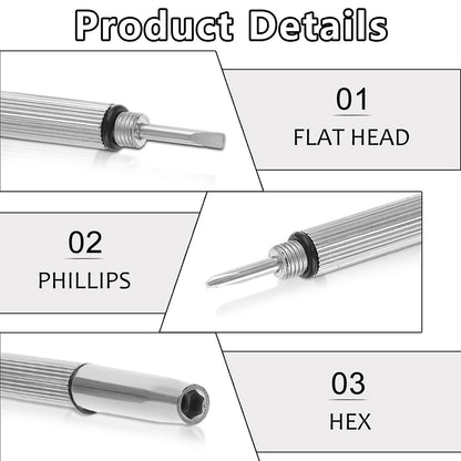 Schraubendreher Techsuit ST1 für Brillen, Silberfarben