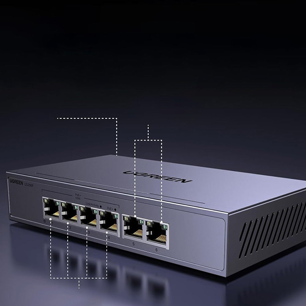 UGREEN CM741 Netzwerkswitch (35371EU), Grau
