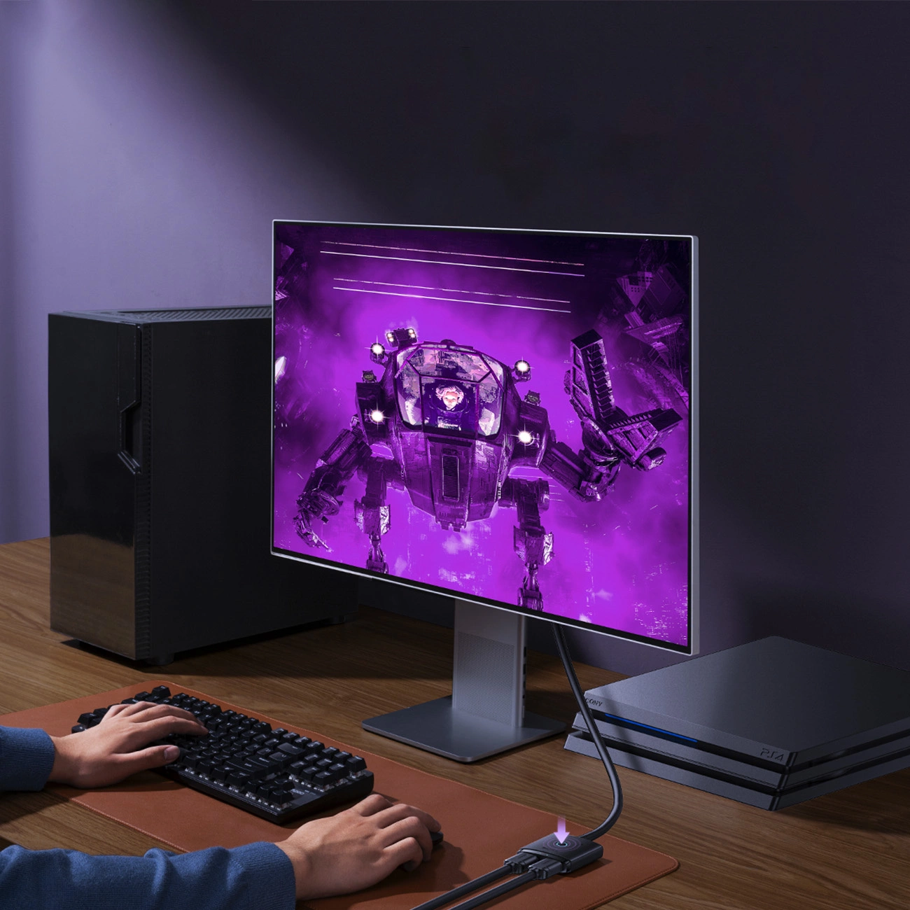 Switch Video HDMI Baseus AirJoy Bidirectional, Schwarz B01331105111-00