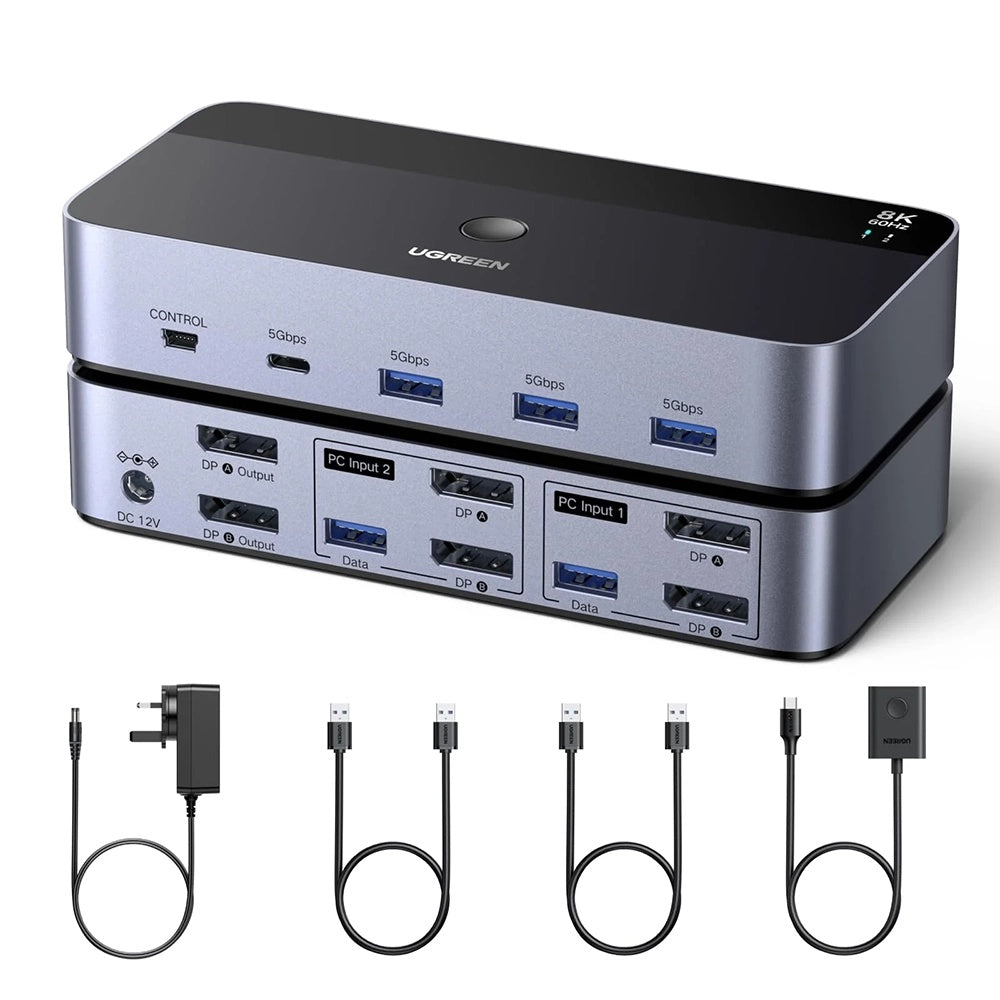 Switch Video DisplayPort UGREEN AK700 (55851), Grau
