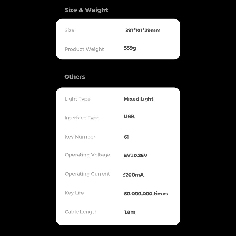 HAVIT KB903L Gaming Keyboard, RGB, 1.8m, White Blue