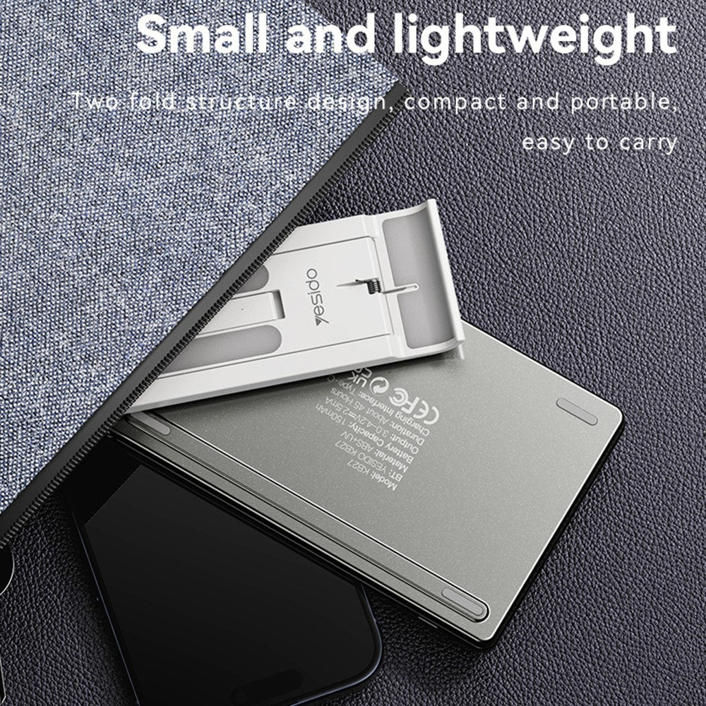 Faltbare Bluetooth-Tastatur Yesido KB27, Schwarz