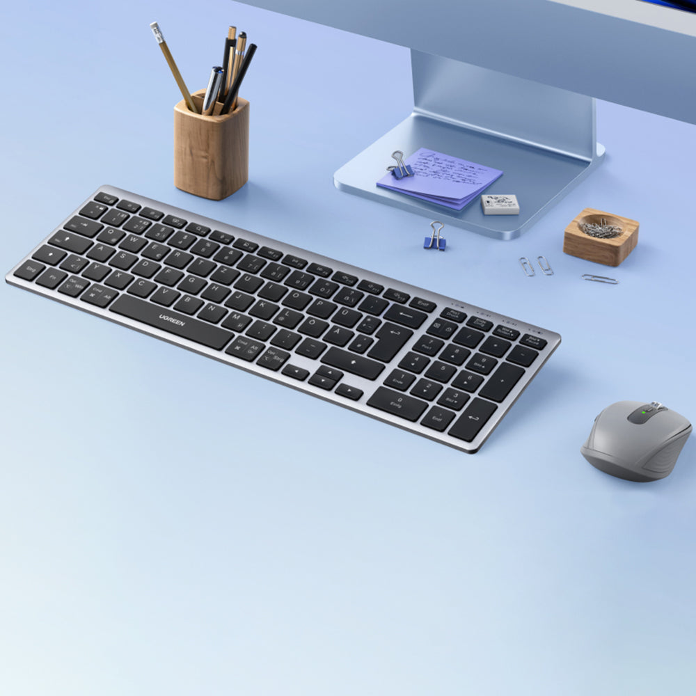 Wireless-Tastatur UGREEN K552 (75163), BT / Wi-Fi, Schwarz