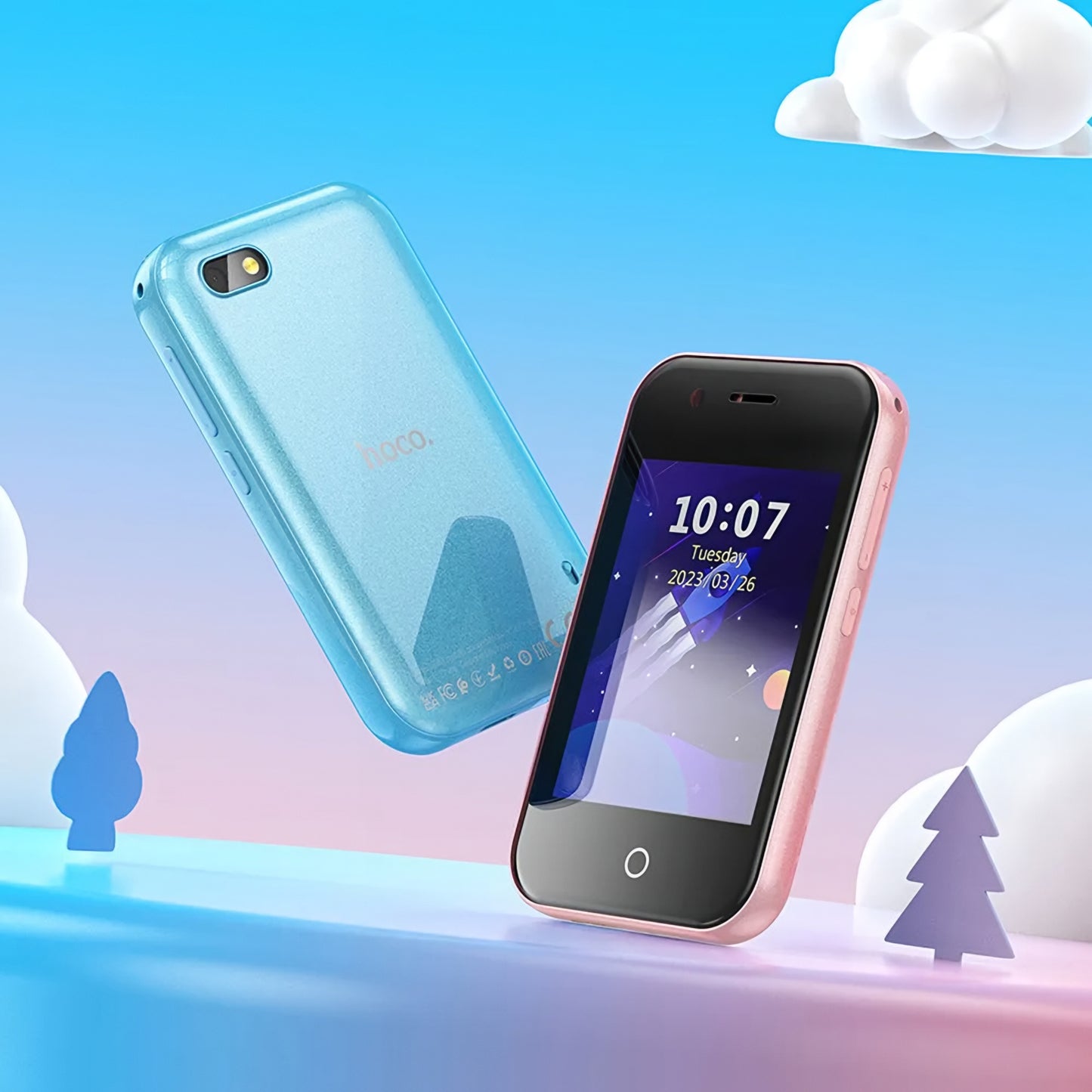 Mobiltelefon HOCO Y102 Kids, 2G, Display 2,8 Zoll, Blau