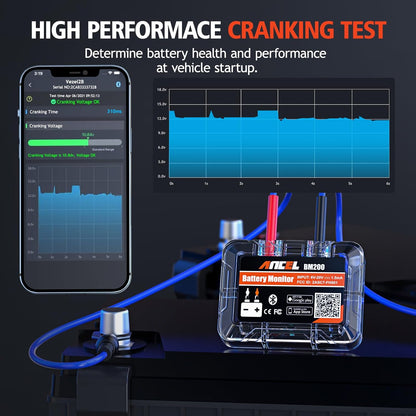 Bluetooth-Tester zur Überwachung der Autobatterie Ancel BM200
