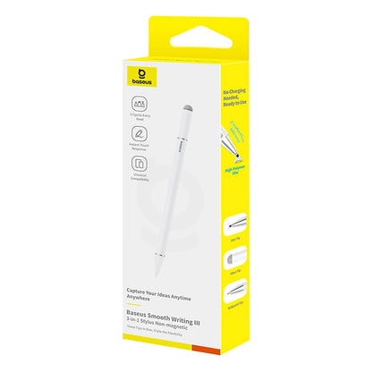 Touch Pen Baseus Smooth Writing 3 Magnetic 3in1 Series, Passive Version, Weiß P80080804213-00