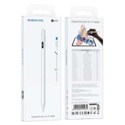 Touch Pen Borofone BG101 für Apple iPad Serie, Aktive Version, Weiß
