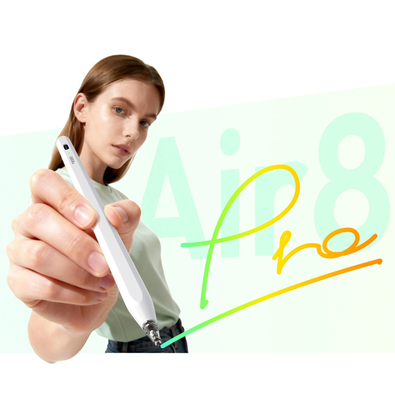 Touch Pen Metapen Air8 Pro für Apple iPad, Active Version, Weiß ME-APP172
