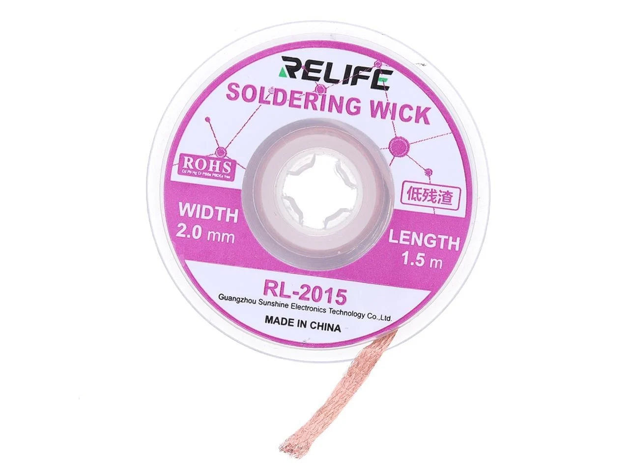 Relife RL-2015 Lötzinnentfernungsdocht, 2mm, 1,5m