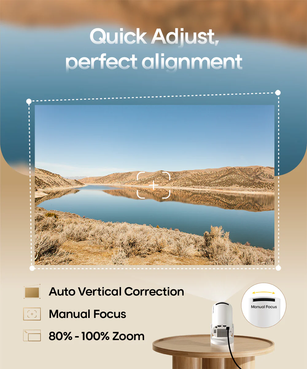 Magcubic HY300 Pro Video Projector, 720P, 200ANSI, White